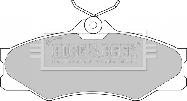 BORG & BECK Комплект тормозных колодок, дисковый тормоз BBP1175
